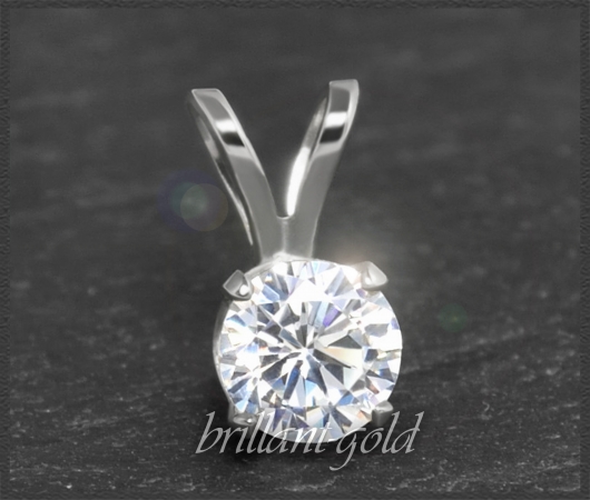 Brillant Anhänger mit 0,72ct; 585 Weißgold